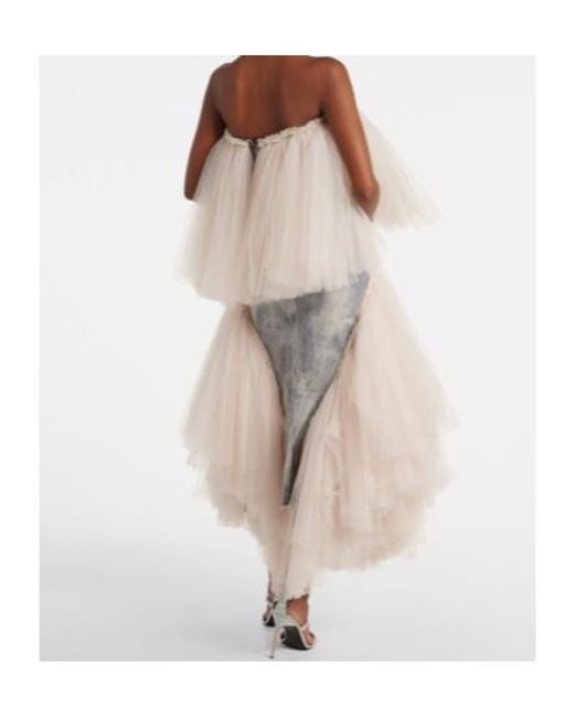 Maticevski Natural Tulle Top