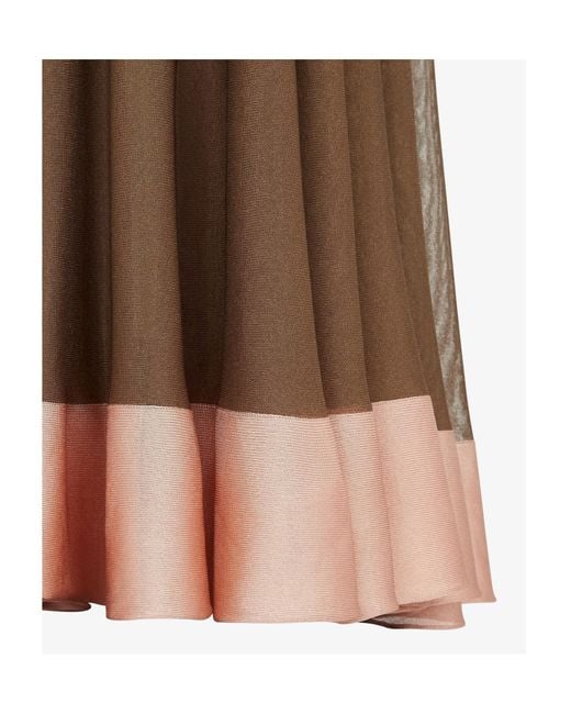 Fendi Brown Sleeveless Knitted Maxi Dress