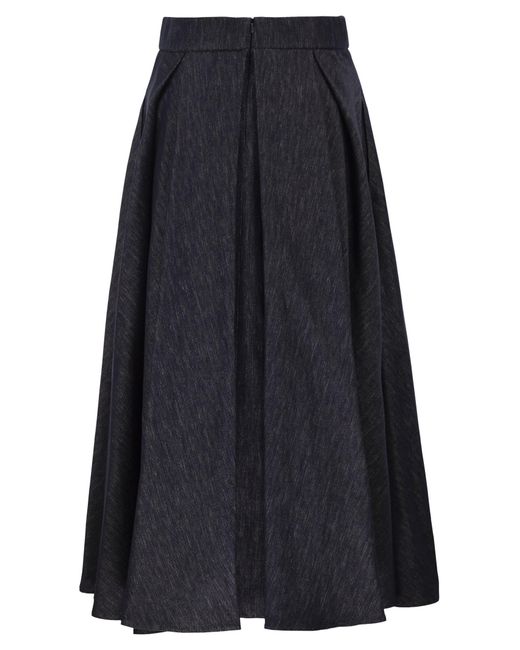 Max Mara Black 'S Smmalex Pleated Midi Skirt
