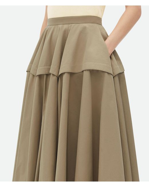 Bottega Veneta Natural Compact A-Line Skirt