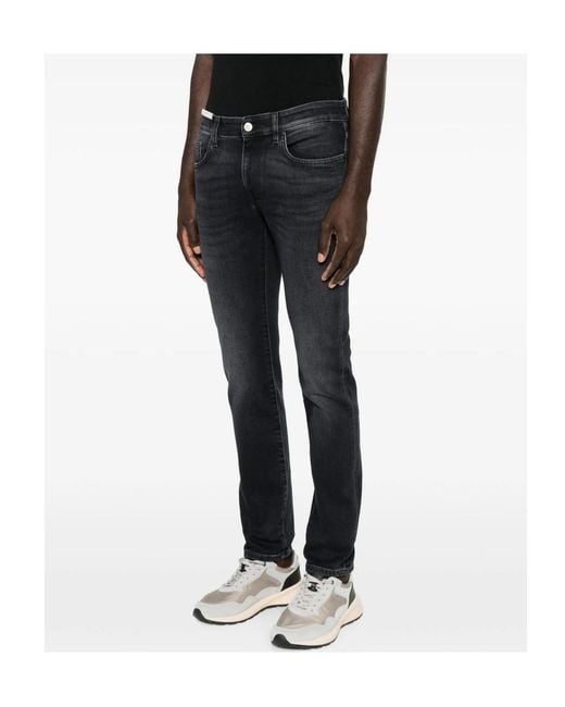 PT01 Black Belt-Loop Jeans for men