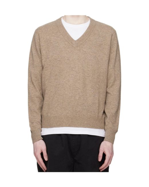 Entire studios Natural V-Neck Sweater for men