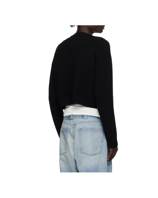 Vetements Black Mini V-Neck Cardigan