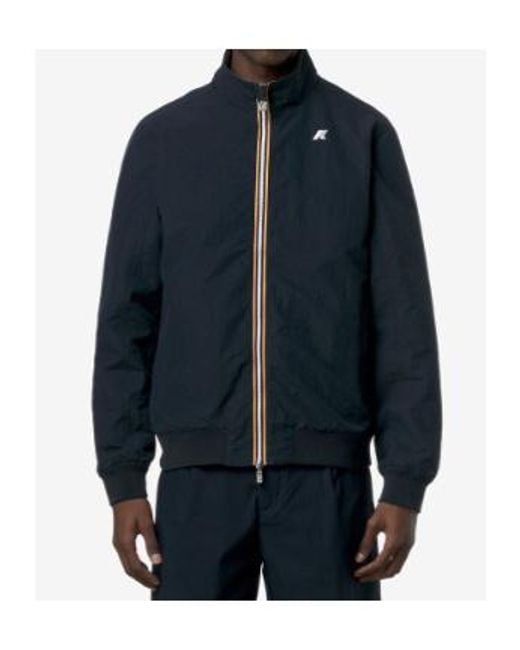 K-Way Blue Reversible Zip-Up Jacket for men