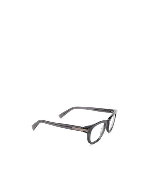 Zegna Metallic Square Frame Glasses for men