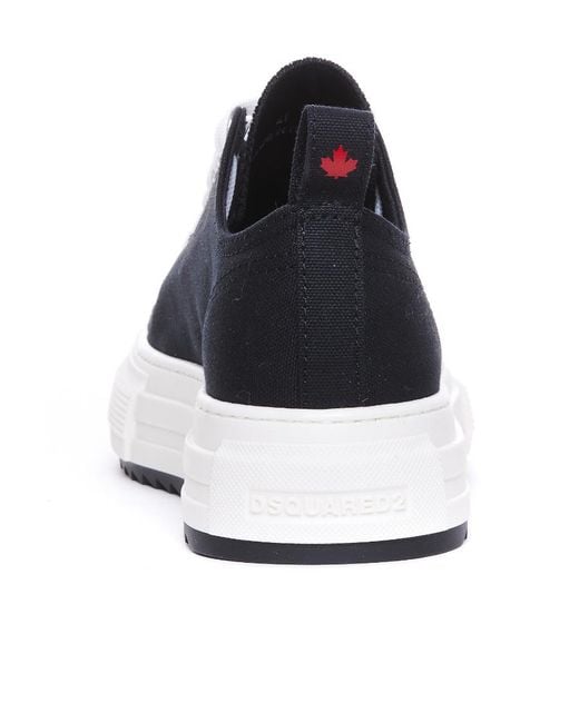 DSquared² Black Oversized Canvas Sneakers for men