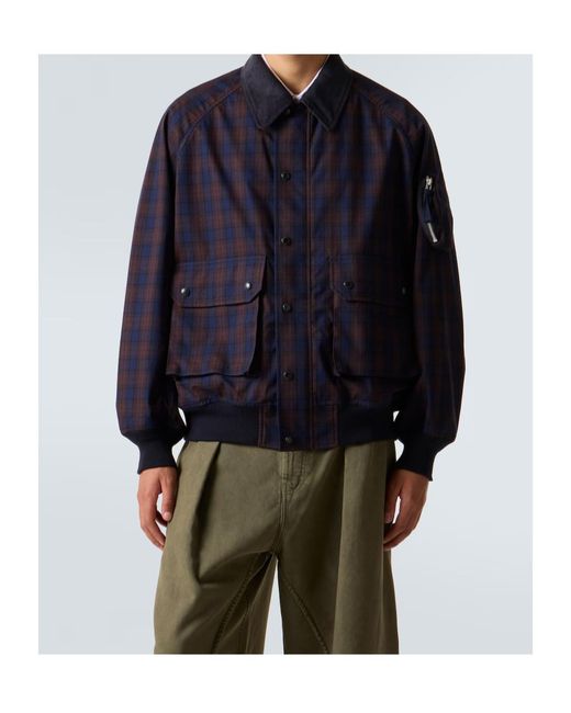 Comme des Garçons Blue Long-Sleeved Casual Jacket for men