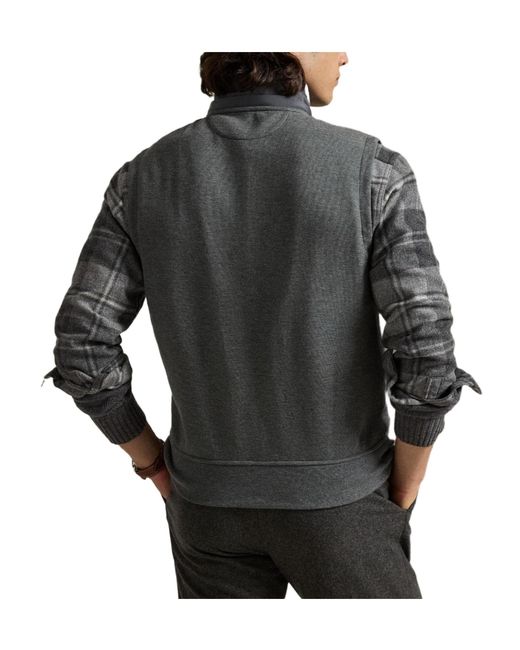Polo Ralph Lauren Gray Solid Hybrid Gilet for men