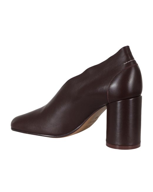 MM6 by Maison Margiela Brown Nappa Leather Anatomic Court Shoes