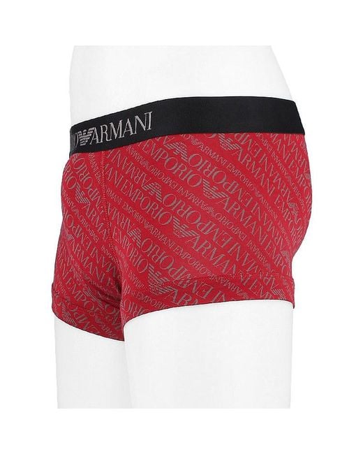Emporio Armani Red Elastic Waist Underwear for men
