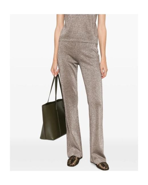 Missoni Gray Metallic-Effect Trousers