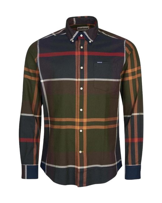 Barbour Green Dunoon Tartan-Print Shirt for men