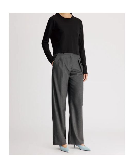 Loulou de Saison Gray Pleated Casual Trousers