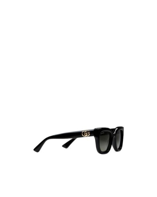 Gucci Black Round Frame Sunglasses