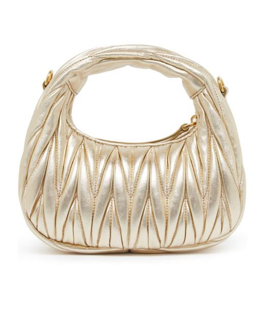 Miu Miu White Mini Wander Quilted Shoulder Bag