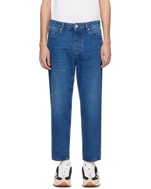 AMI Blue Ami Straight-Leg Jeans for men