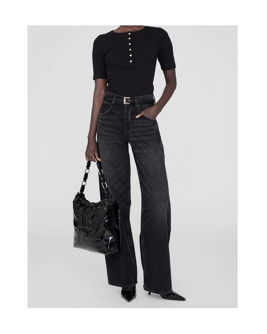 Anine Bing Black Kate Shoulder Bag