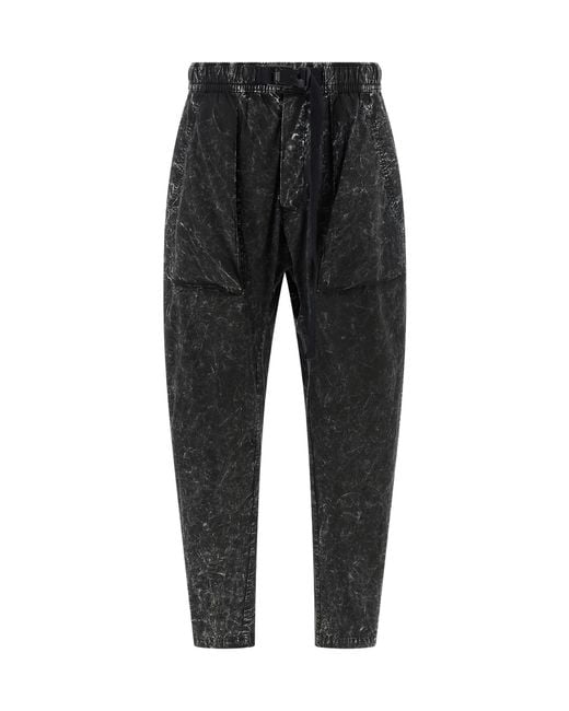 Thom Krom Black 32 Marble-Effect Cargo Pants for men