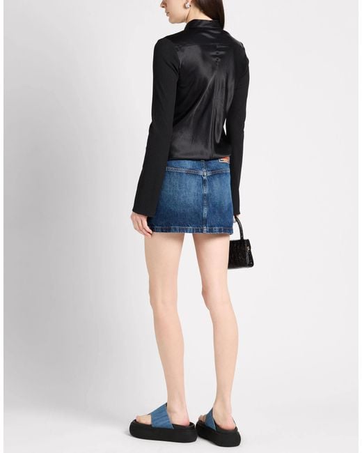 DIESEL Blue Denim Midi Skirt