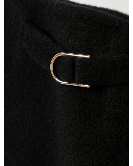 Gabriela Hearst Black Slit Midi Skirt