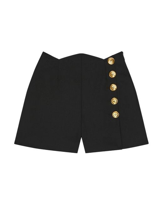 Givenchy Black Buttons-Detailed Shorts