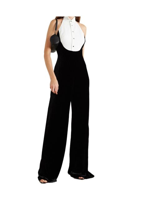Ralph Lauren Black Illeana Two-Tone And Halterneck Jumpsuit