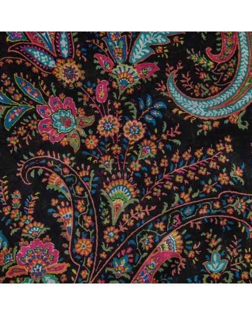 Etro Black Printed Scarf