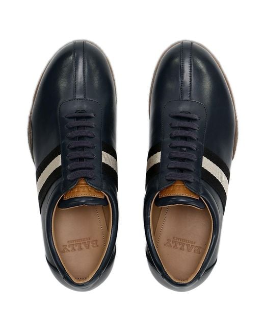 Bally Blue Logo Casual Sneakers for men