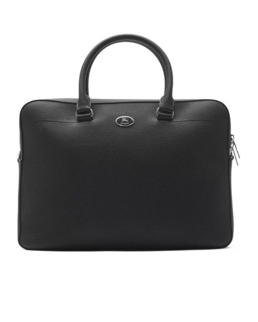 Burberry Black Knight Stamp Briefcase for men