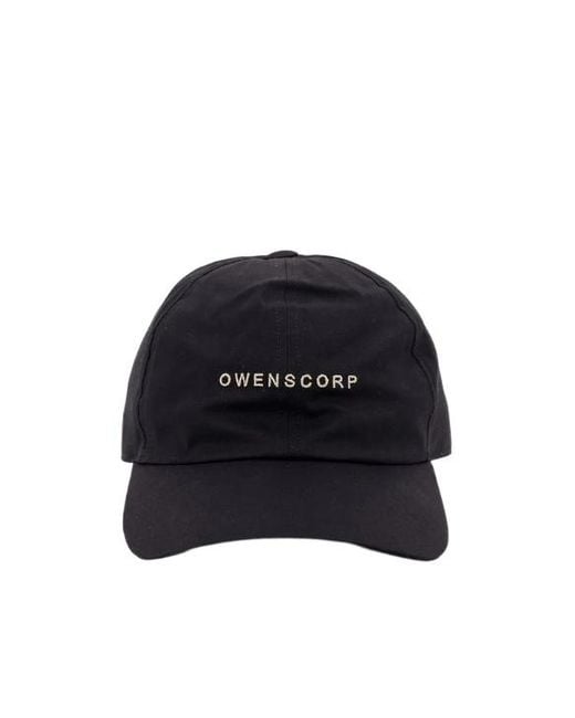 Rick Owens Blue Logo Embroidered Baseball Cap for men
