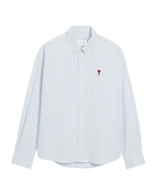 AMI White Long-Sleeved Shirt for men