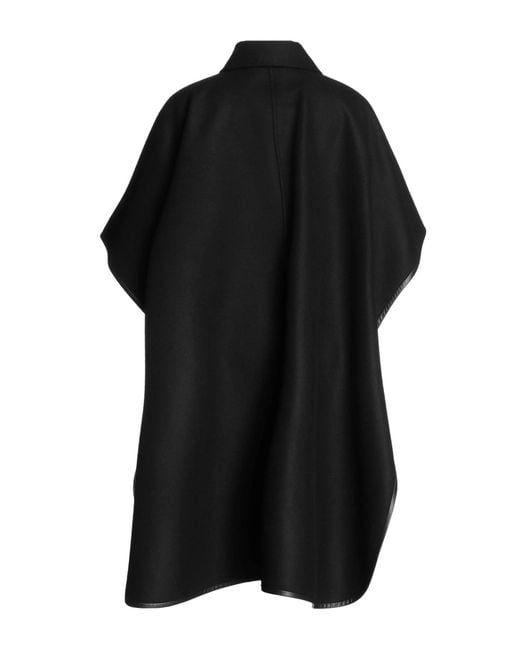 Saint Laurent Black Fashionable Solid Color Sleeveless Flannel Coat