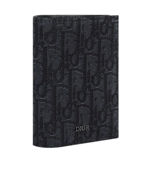 Dior Black Vertical Compact Card Holder for men