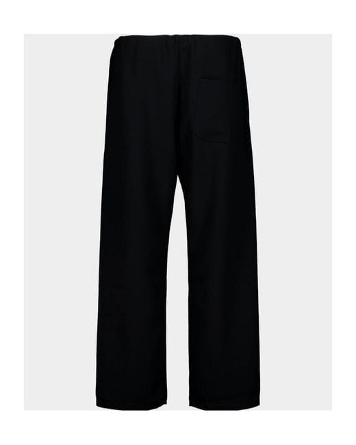 Bode Black Astor Drawstring Casual Pants for men