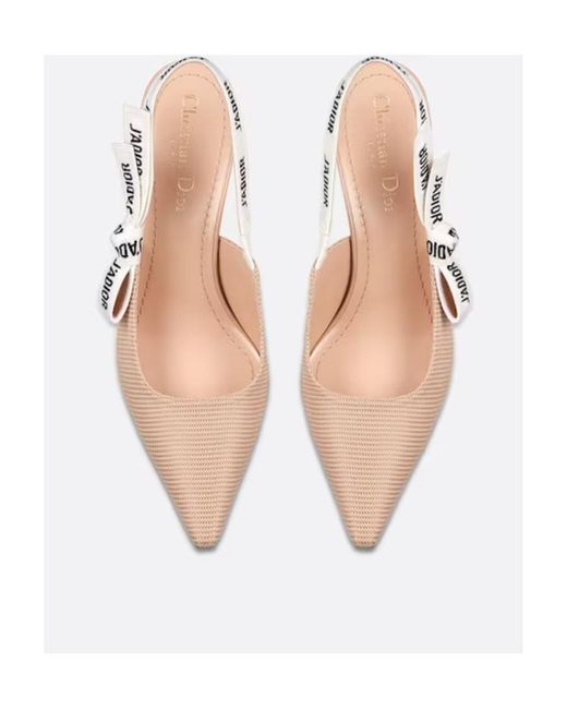 Dior Pink J'A Shoes With Exposed Heels