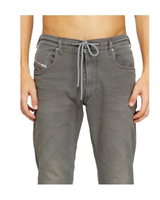 DIESEL Gray Belt Loop Jeans for men