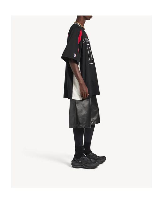 Balenciaga Black Nba Collaboration Oversized T-Shirt for men