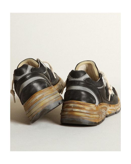 Golden Goose Deluxe Brand Black Running Dad Net Lace-Up Sneakers
