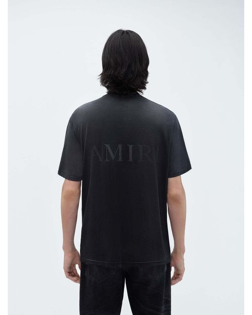 Amiri Black Logo Printed Crewneck T-Shirt for men