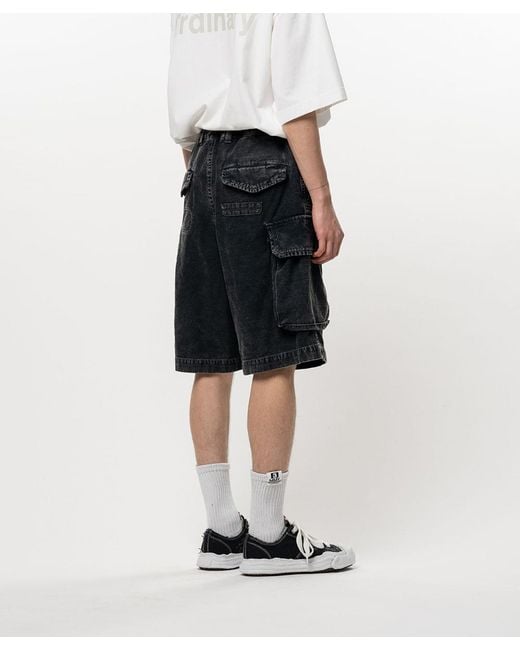 Maison Mihara Yasuhiro Black Cargo Shorts for men