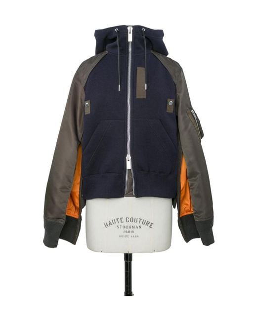 Sacai Blue Sponge Sweat Hoodie