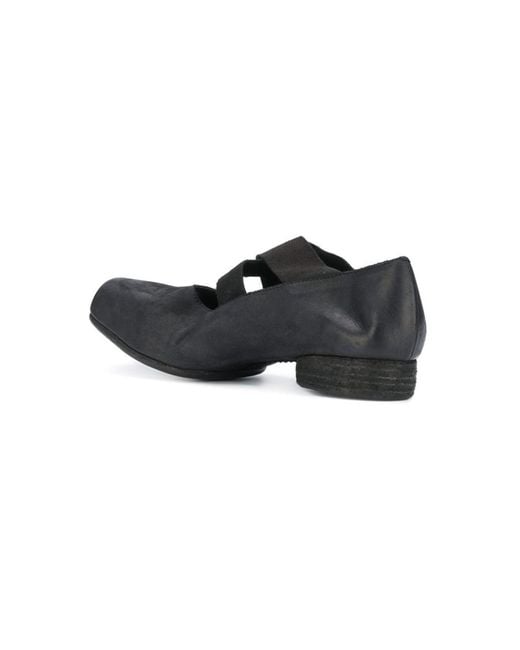 Uma Wang Black Square-Toe 23Mm Leather Ballerina Shoes