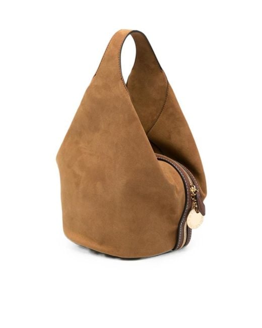 Stella McCartney Brown Slouchy Bucket Bag