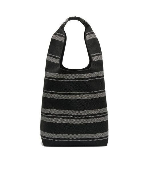 Ferragamo Black Striped Tote Bag for men