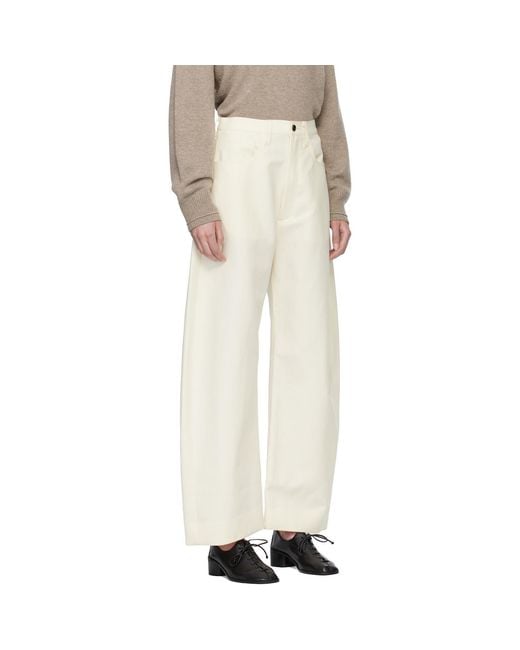 Ssstein White Casual Pants With Belt Loops