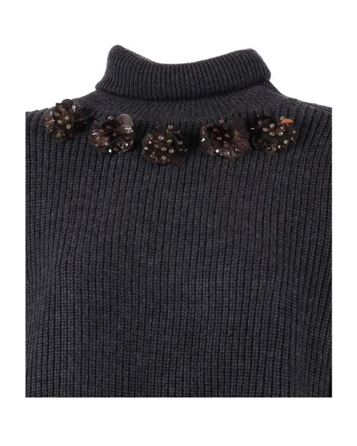 P.A.R.O.S.H. Black Roll-Neck Seater