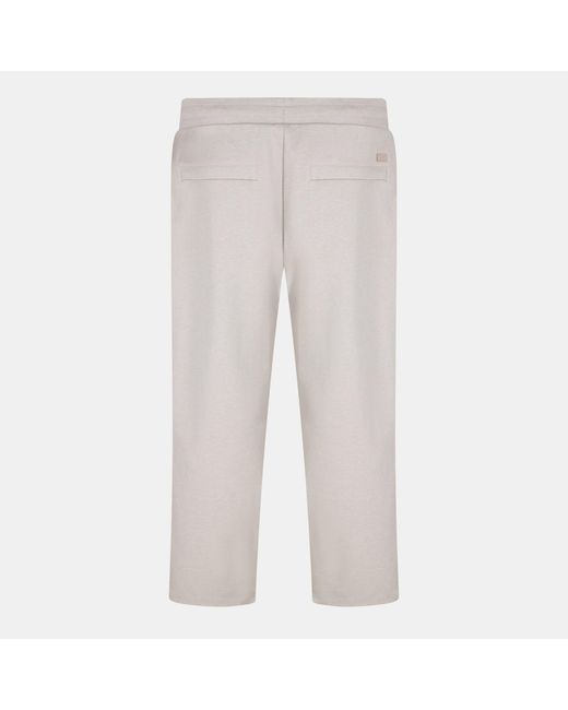 Boss White Solid Color Casual Pants for men