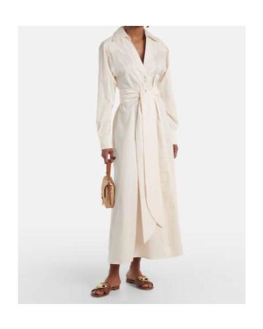 Johanna Ortiz White Vela De Cruz Cotton-Blend Poplin Wrap Dress