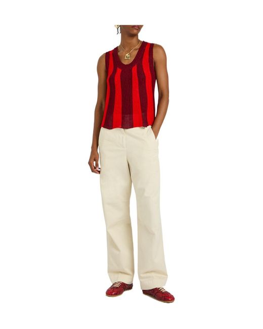 Dries Van Noten Natural Cotton Trousers