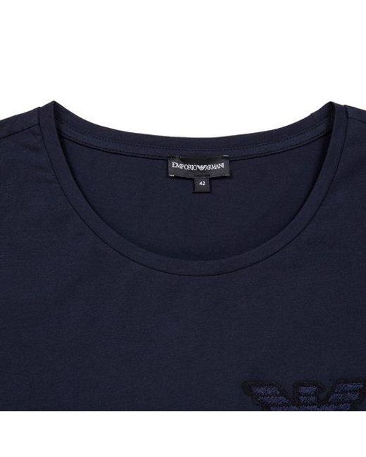 Emporio Armani Blue Round-Necked T-Shirt